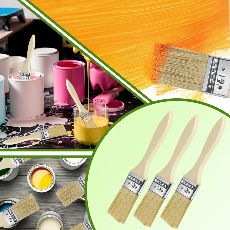 UPlama Paint and Chip Paint Brushes for Paint, Stains, Varnishes, Watercolor, Wood, Wall, Furniture-Brush Cleaner (48, 1.5 inch) - Image 5
